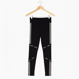 Fit Republic Black "Love" Leggings Women's Size Small Athletic Leggings.